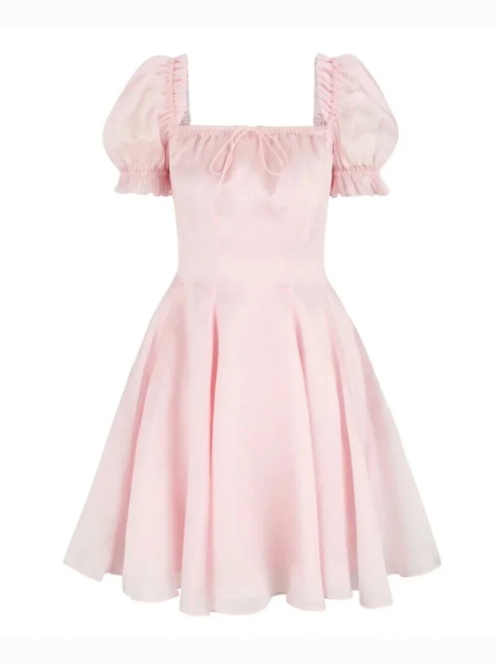 Selkie The Baby Soft Silk Mini Garden Party Dress Sweetheart Pink XSmall - Picture 3 of 7